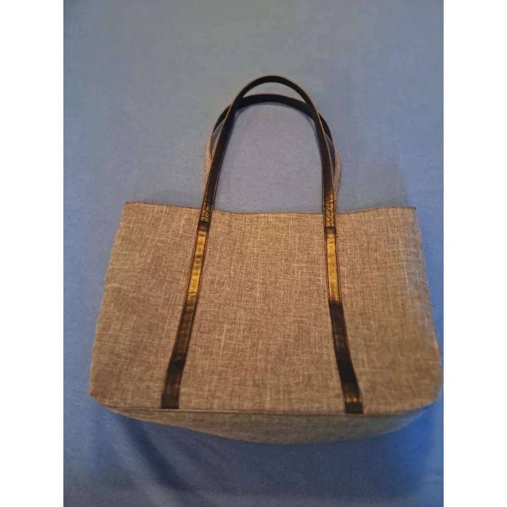 Mosiso Grey Heathered Laptop Tote Bag with USB Charging Port and Pouch Men Women